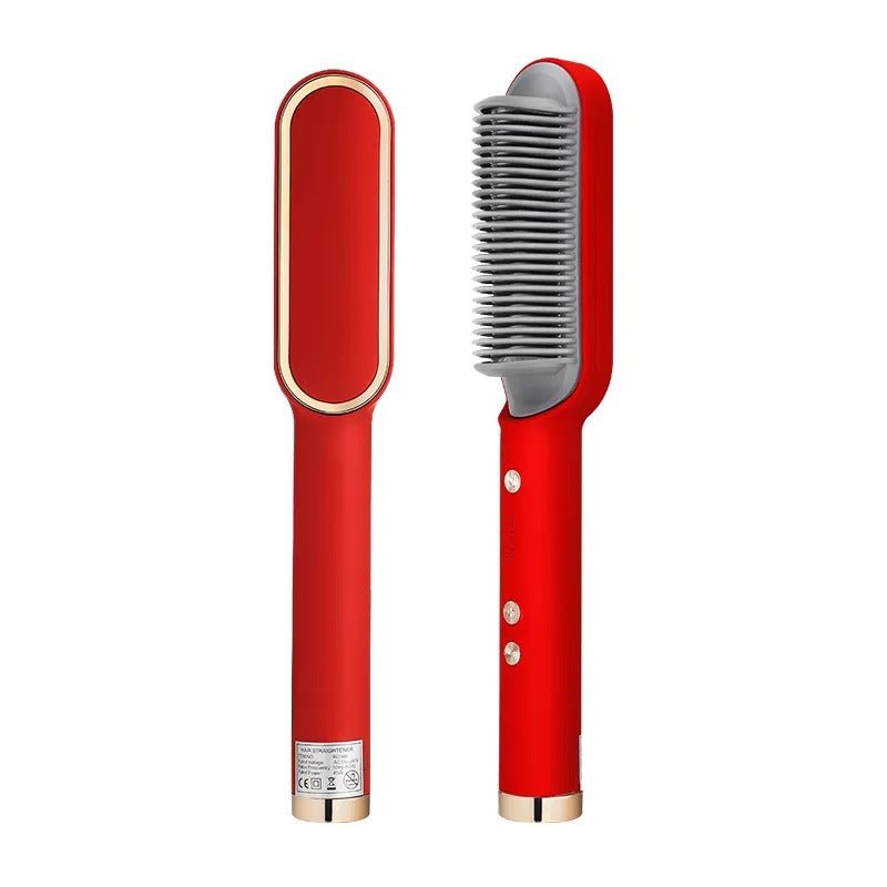 2 - in - 1 Hair Straightener & Curler Brush – Fast Heating Professional Styling Comb for Women Short & Shopify - Optimized - Smart Flex Store