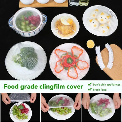 100pcs Disposable Food Cling Covers – Fresh - Keeping Fridge & Fruit Protection - Smart Flex Store