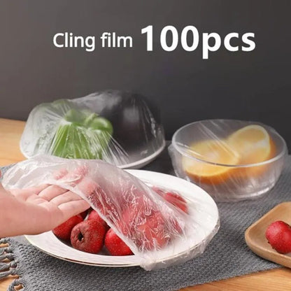100pcs Disposable Food Cling Covers – Fresh - Keeping Fridge & Fruit Protection - Smart Flex Store