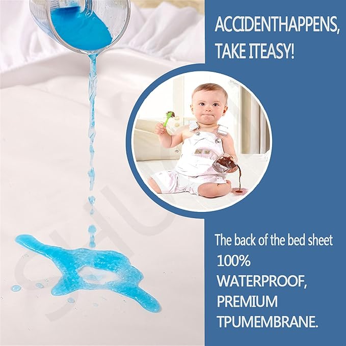 Waterproof Mattress Protector Sheet – Fitted, Breathable & Washable Mattress Cover - Smart Flex Store