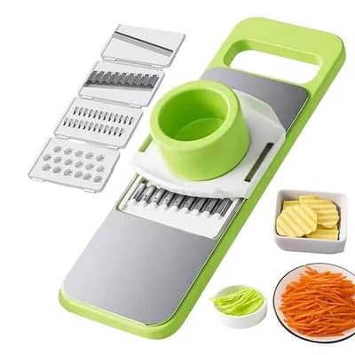 5 - in - 1 Vegetable Cutter & Slicer | Stainless Steel Multifunctional Kitchen Chopper - Smart Flex Store