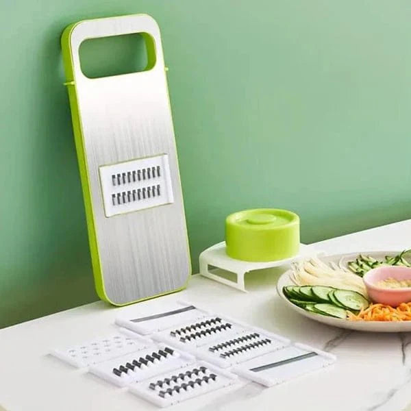 5 - in - 1 Vegetable Cutter & Slicer | Stainless Steel Multifunctional Kitchen Chopper - Smart Flex Store