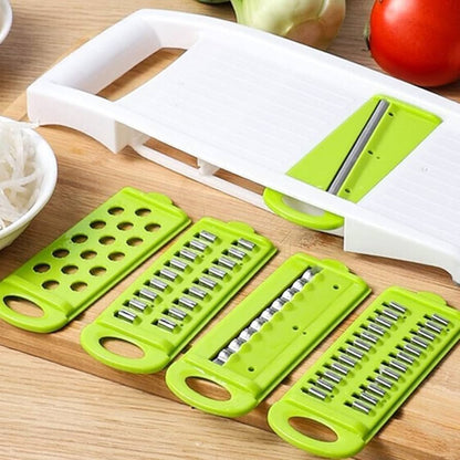 5 - in - 1 Vegetable Cutter & Slicer | Stainless Steel Multifunctional Kitchen Chopper - Smart Flex Store