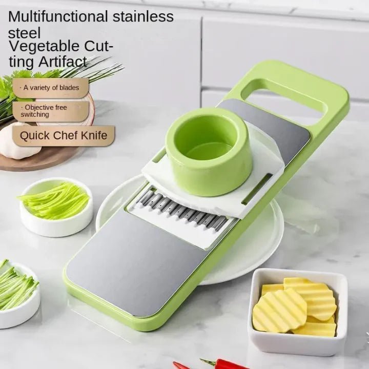 5 - in - 1 Vegetable Cutter & Slicer | Stainless Steel Multifunctional Kitchen Chopper - Smart Flex Store