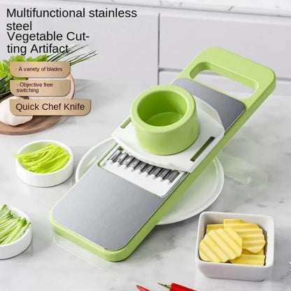5 - in - 1 Vegetable Cutter & Slicer | Stainless Steel Multifunctional Kitchen Chopper - Smart Flex Store
