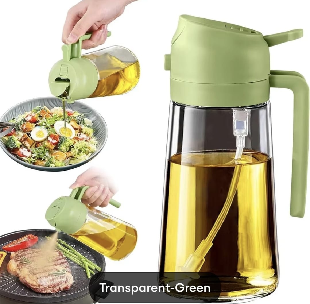 2 - in - 1 Olive Oil Dispenser & Sprayer 470ml (Glass) - Smart Flex Store