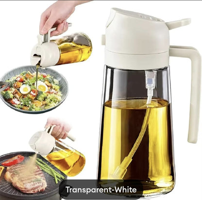 2 - in - 1 Olive Oil Dispenser & Sprayer 470ml (Glass) - Smart Flex Store