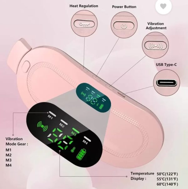 Portable Menstrual Heating Belt with Massage for Pain Relief