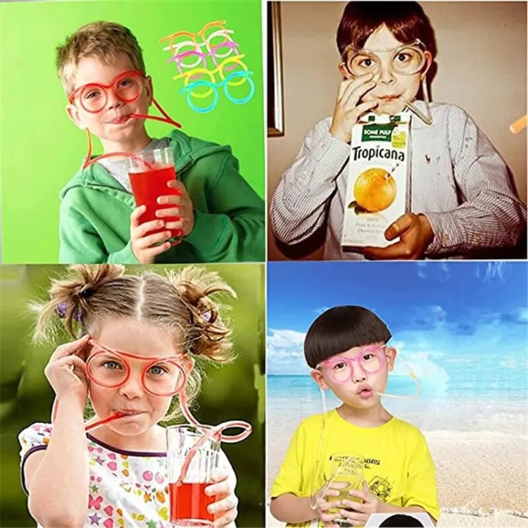 Funny Silly Straw Glasses Kids