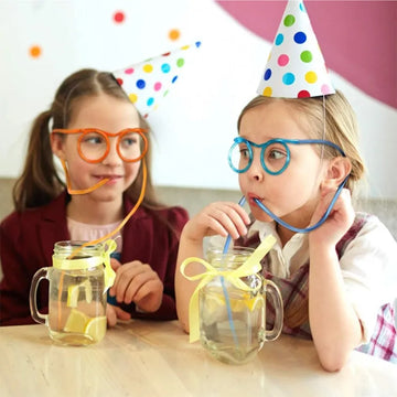 Funny Silly Straw Glasses Kids