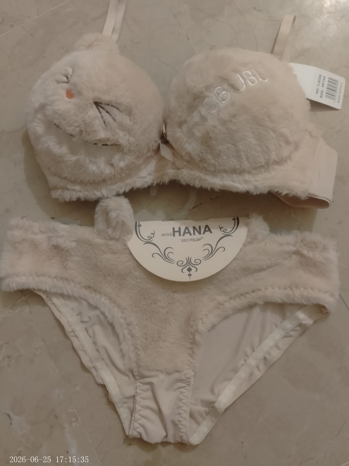Luxury Soft Woolen Bikini Bra Panty Lingerie Set
