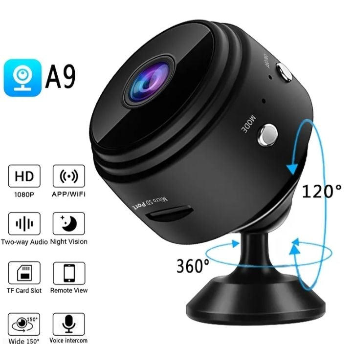 A9 Mini WiFi Security Camera HD 1080P Rechargeable