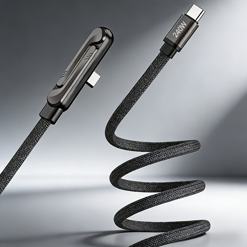 2-in-1 240W Fast Charging Cable with Stand