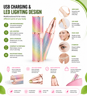 2-in-1 Flawless Brows Rechargeable Eyebrow Trimmer