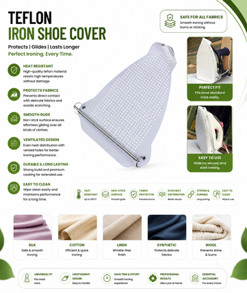 Premium Iron Cover – Protects Clothes from Burns & Stains