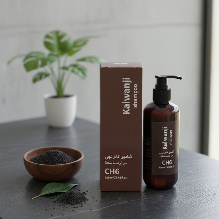 Organic Black Seed (Kalwanji) Shampoo – CH6 Herbal Hair Fall Control & Growth Formula | 250ml - Smart Flex Store