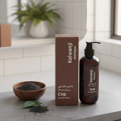 Organic Black Seed (Kalwanji) Shampoo – CH6 Herbal Hair Fall Control & Growth Formula | 250ml - Smart Flex Store