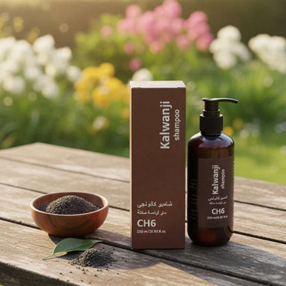 Organic Black Seed (Kalwanji) Shampoo – CH6 Herbal Hair Fall Control & Growth Formula | 250ml - Smart Flex Store