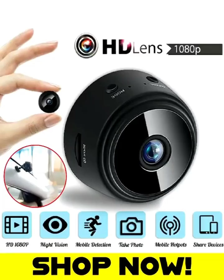 A9 Mini WiFi Security Camera HD 1080P Rechargeable